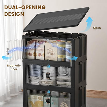 SAILUN 95Gal/381Qt Stackable Storage Bins Folding Collapsible Storage Bins - Image 5
