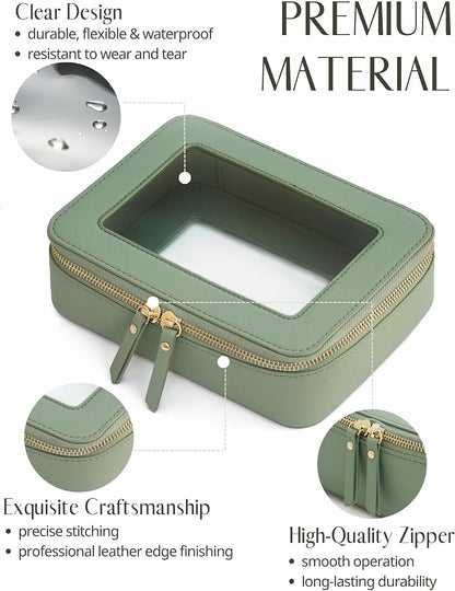 Popvibe Clear Makeup Bag Travel Cosmetic Case Transparent Toiletry Bag - Image 2