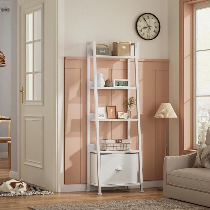 Furologee Ladder Shelf, 5 Tier Bookshelf - Image 2