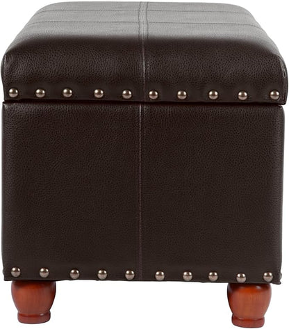 HomePop 40" Faux Leather Storage Cocktail Bench - Image 9