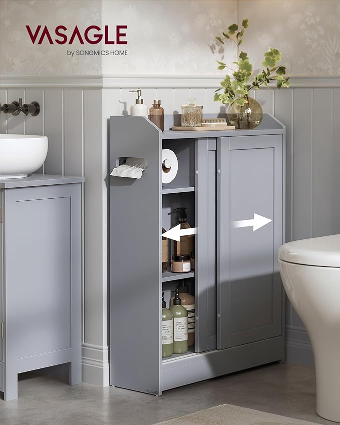 VASAGLE Narrow Storage Cabinet, Slim Floor Cabinet - Image 2