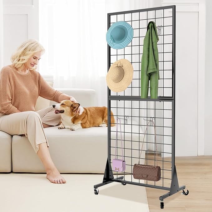 2-Pack 2'x5.5' Ft Gridwall Panel Display Stands 2'x5.5' Ft, Heavy Duty Floor - Image 4