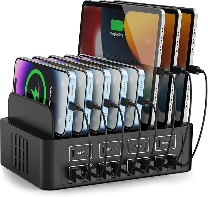 150W/35A Charging Station for Multiple Devices, RUANSZZ 16 Port USB~C Fast by RUANSZZDoublesidedtape