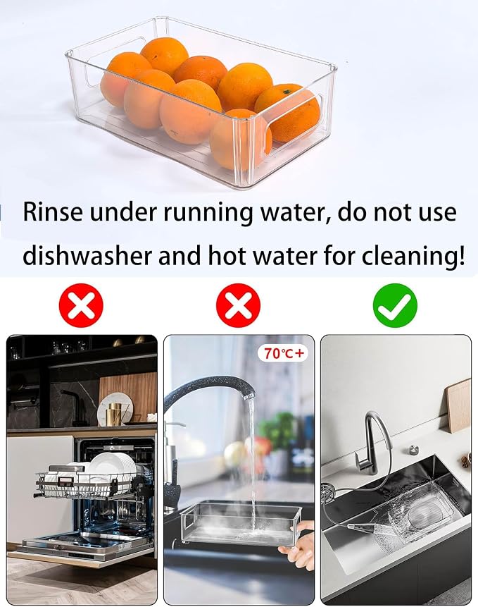 Refrigerator Organizer Bins 3 Pack Fridge Organizers - Image 4