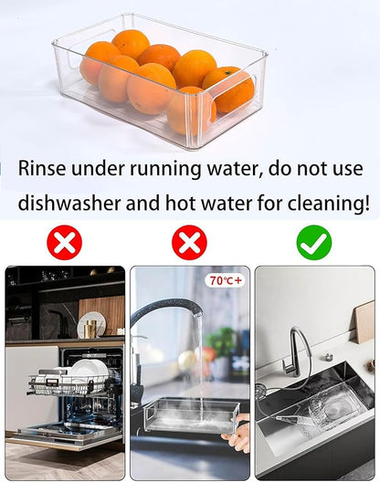 Refrigerator Organizer Bins 6 Pack Fridge Organizers - Image 4
