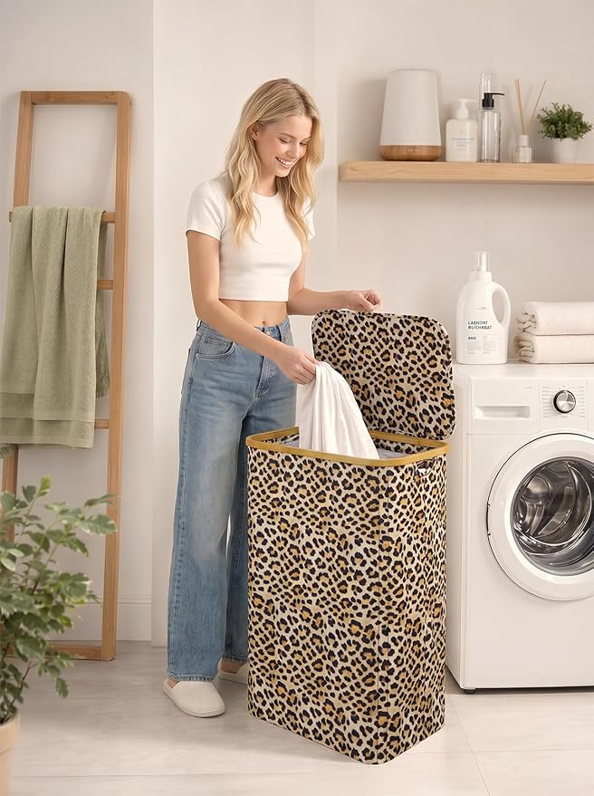 iEGrow Laundry Hamper with Lid, 110L Large Laundry Basket with Handle, - Image 6