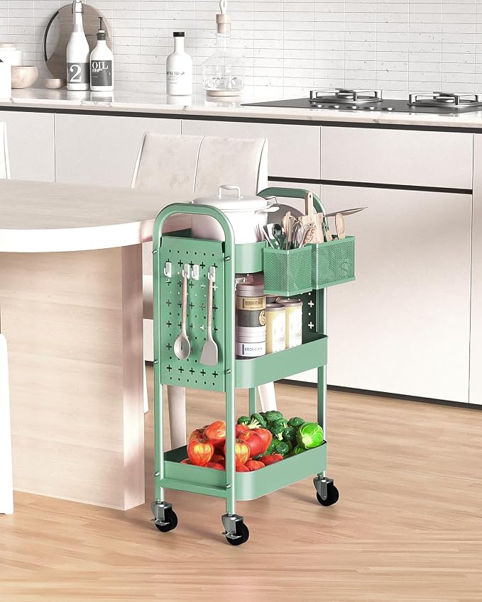 ALVOROG 3 Tier Rolling Cart - Image 7