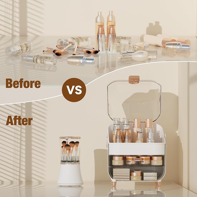 Makeup Organizer Countertop & Makeup Brush Holder - Image 5