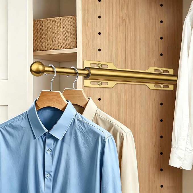 Valet Rod for Closet Pull Out, Standard Retractable closet rod organization rack by VanlonPro