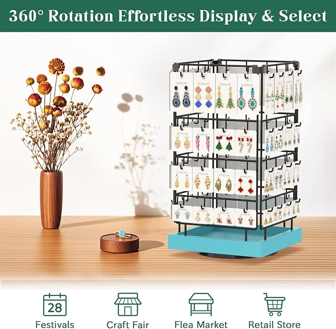 EsLuker.ly Rotating Earring Display Holder Stand - Image 6