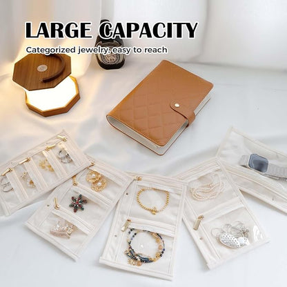 Travel Jewelry Organizer Case ， Portable Jewelry Organizers Storage Book - Image 3
