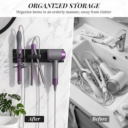 Hair Tool Organizer Wall Mount, Bathroom Storage Rack - Image 2
