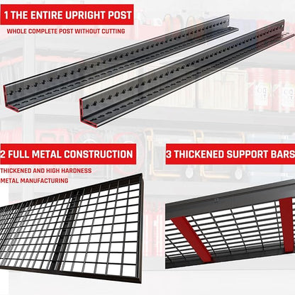 67" Wide Garage Shelving Unit, 3500 LBS Capacity, Industrial Adjustable Shelves - Image 6