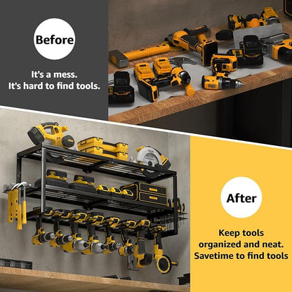 YYR Heavy Duty Power Tool Organizer Wall Mount, Cordless Drill Hanger Storage - Image 4