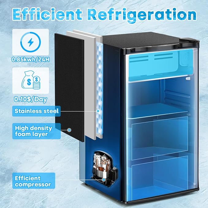 Compact Refrigerator 3.2 Cu.Ft Mini Fridge - Image 5