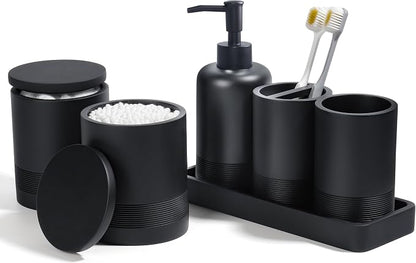 Bathroom Accessories Set, 6-Piece Bathroom Accessory Set, Toothbrush Holders Set by YMXYJM