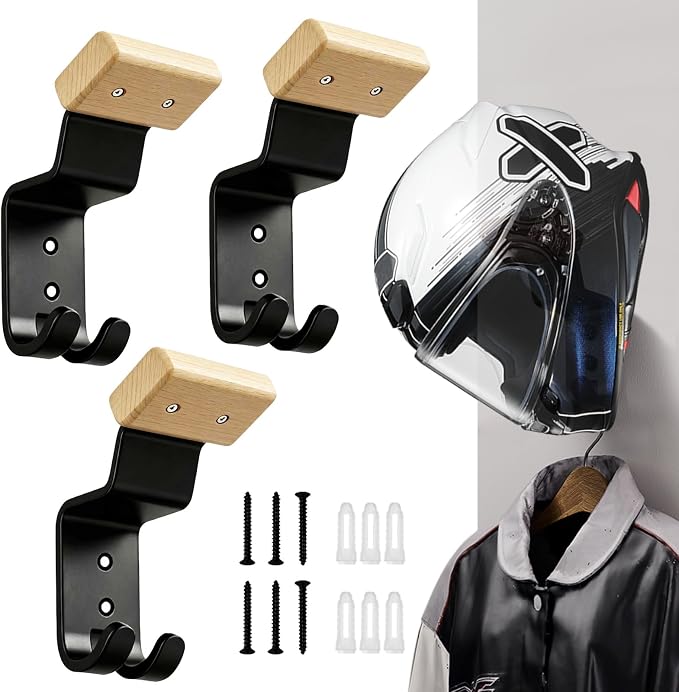 Motorcycle Helmet Holder Wall Mount by Unknown