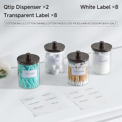 TIPGO Glass Qtip Holder Dispenser - Image 4
