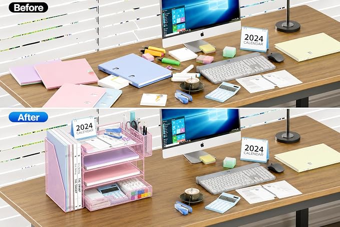 OPNICE Desk Organizer, 4-Tier Desktop File Organizer - Image 8