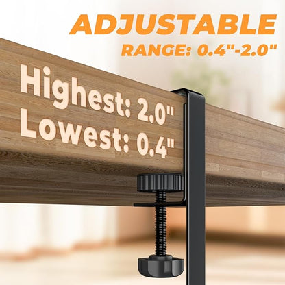 Under Desk Cable Management Tray, 15.7'' No Drill Steel Desk Cable Organizers - Image 4