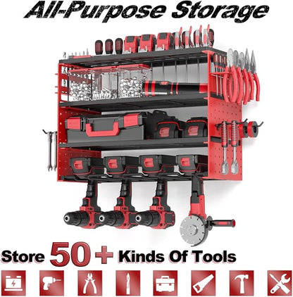 Power Tool Organizer Wall Mount, Cordless Drill Hanger Storage Rack 8 Drill - Image 6
