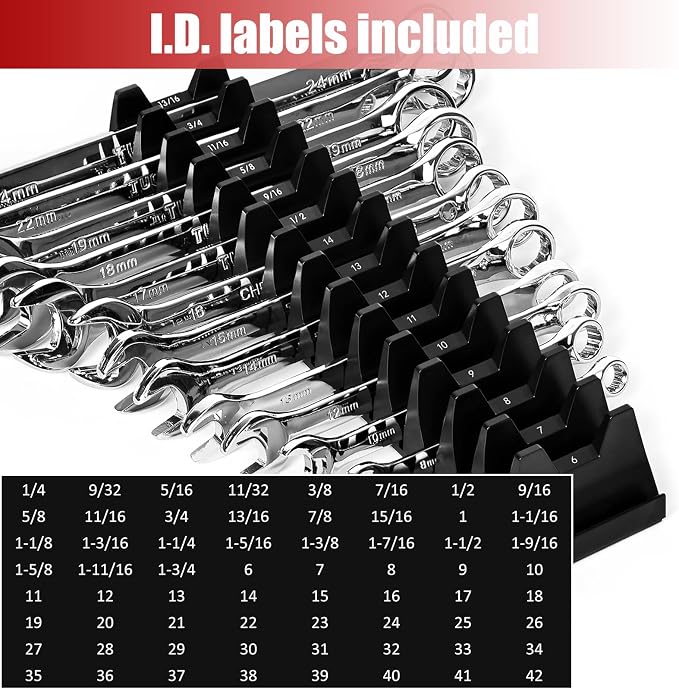 24 PCS Magnetic Modular Wrench Organizer Wrench Holder - Image 4
