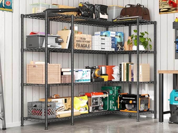 REIBII 78.4" W Storage Shelves 1500LBS, Metal Shelving Unit Wire Shelving - Image 9