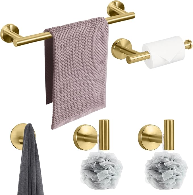 NearMoon Bathroom Hardware Set SUS 304 Thicken Stainless Steel-Towel Bar Set - Image 5
