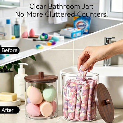 Amolliar 78oz/0.6Gal Laundry Pods Storage Container, Large Clear Laundry Room - Image 4