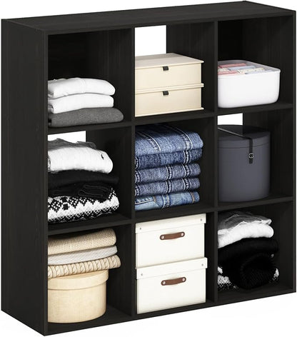 Furinno PELLI Closet Organizers and Storage, 9-Cube Closet Organizer, Open by Furinno-FitsYourSpaceFitsYourBudget