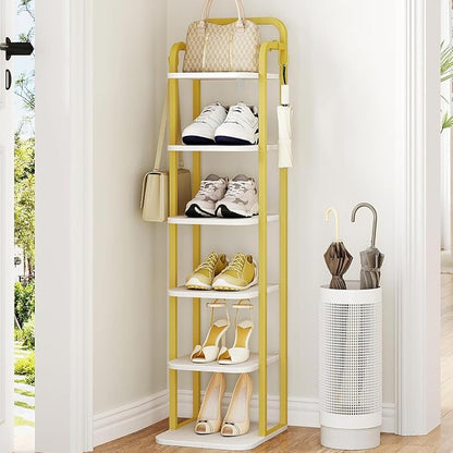 Hzuaneri 6 Tiers Vertical Shoe Rack, Narrow Shoe Tower, Tall Shoes Shelf by Hzuaneri