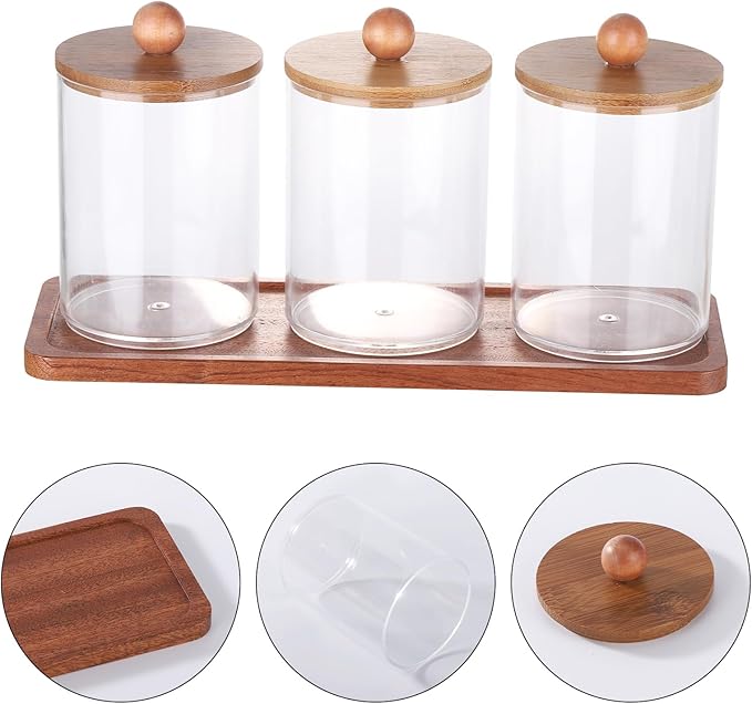 Tbestmax Qtip Holder with Vanity Tray - Image 3