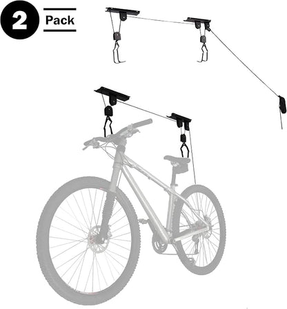 Bike Hanger - Overhead Hoist Pulley System - Secure Garage Ceiling Storage by - Image 4