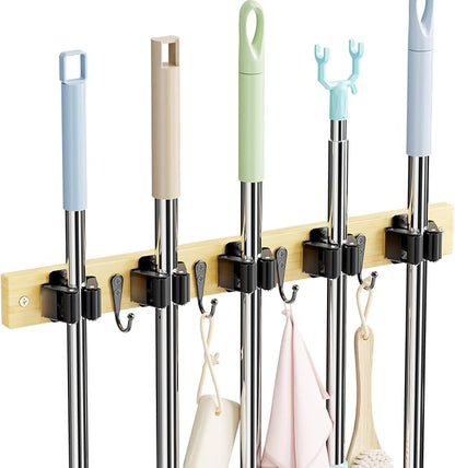 Mop and Broom Holder Wall Mount by Unknown