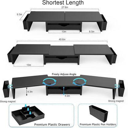 gianotter Dual Monitor Stand Riser, Desk Organizer - Image 6