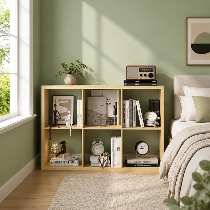 CTESNE【2026 Wooden Thick Frame 6 Cube Storage Organizer Shelf - Image 8