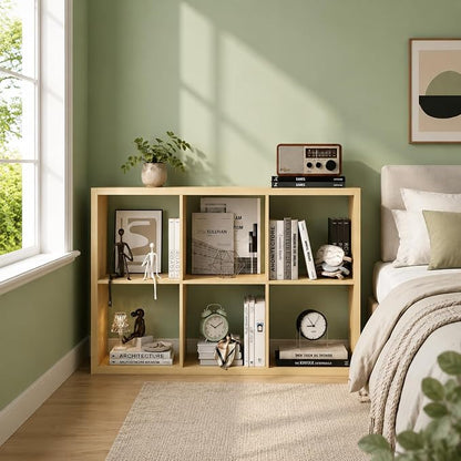 CTESNE【2026 Wooden Thick Frame 6 Cube Storage Organizer Shelf - Image 8
