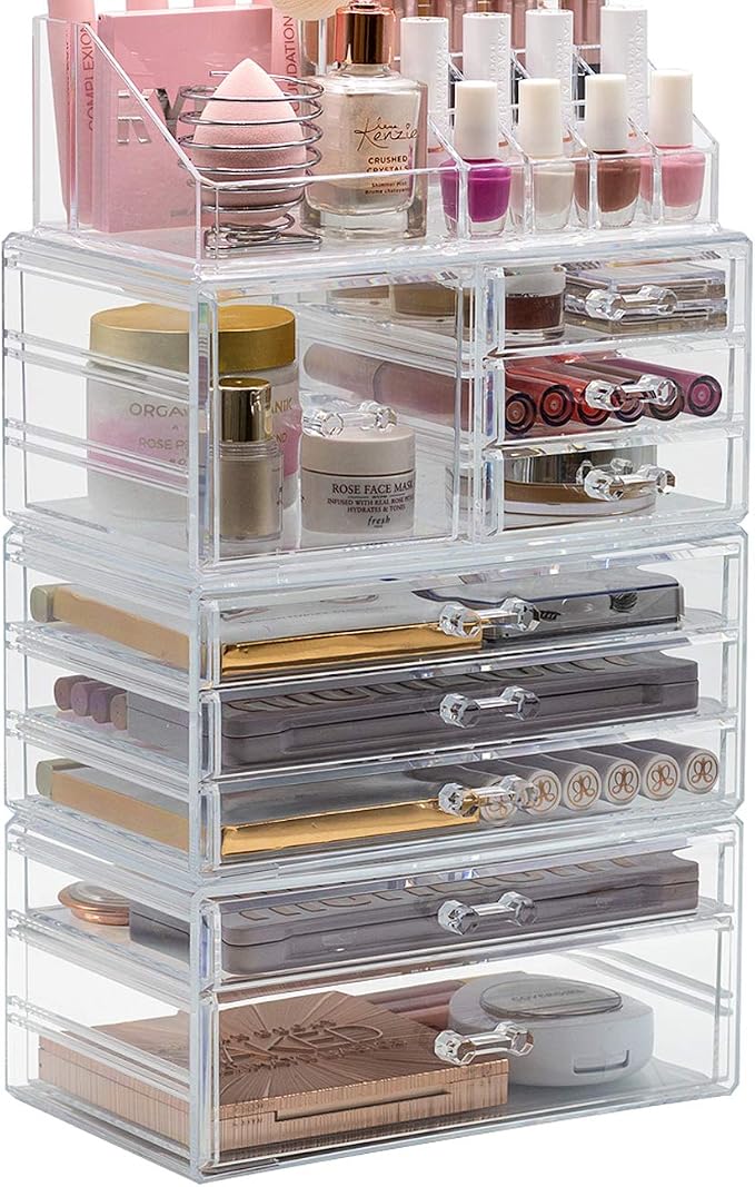 Sorbus Large Clear Makeup Organizer - Image 8