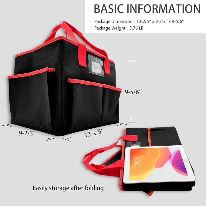 Cupohus Extra Large Art Organizer Craft Storage Tote Bag - Image 4