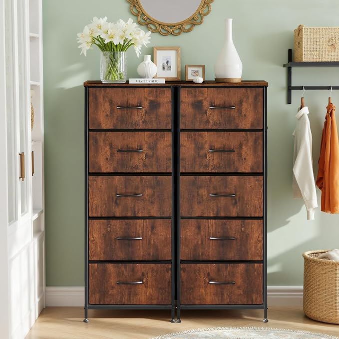 5 Drawers Dresser for Bedroom Fabric Storage Tower - Image 2