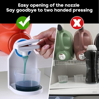 2 Pack Laundry Detergent Dispenser Cup Holder, Nozzle button upgrade，Easily No - Image 3