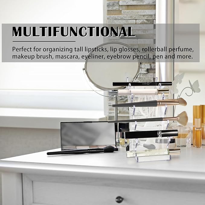 ELLDOO 2 Pack Rollerball Perfume Organizer, 6 Slots Clear Acrylic Perfume - Image 6