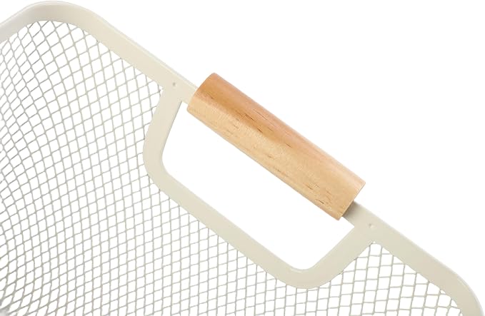 AJIODA Metal Mesh Steel Basket, Large Wire Storage Organizer Basket - Image 3