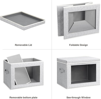 Homsorout Storage Bins with Lids, 6 Pack Large Storage Cubes with Window - Image 7