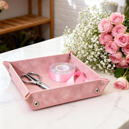 siduater Valet Tray Desktop Storage Organizer – Vegan Leather Catchall Bedside - Image 7