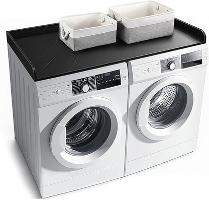 Washer Dryer Countertop with 2 Pack Storage Baskets, Wood Washer and Dryer by GLDZI