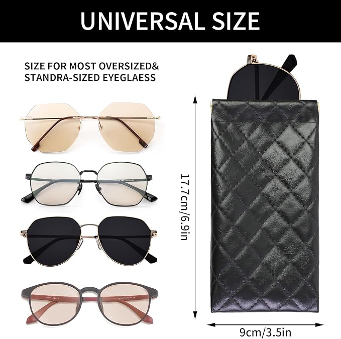 Double Eyeglass Case Soft Dual Glasses Case - Image 2