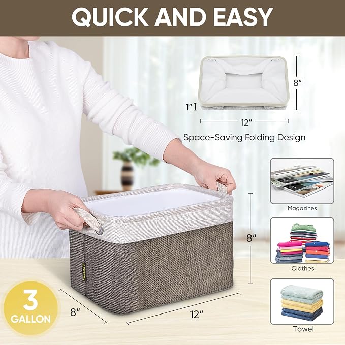 BALEINE 2 Pack Fabric Storage Bins - Image 4