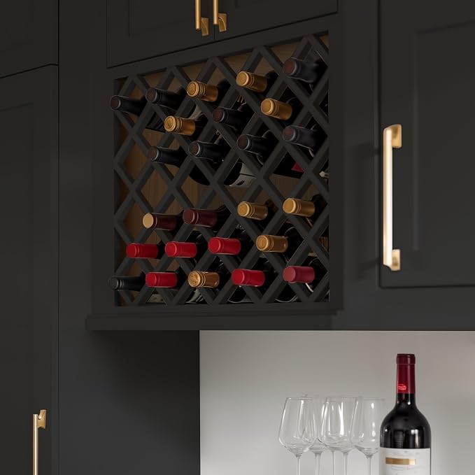 Solid Wood RTA Wine Bottle Rack Wall Cabinet - Image 2