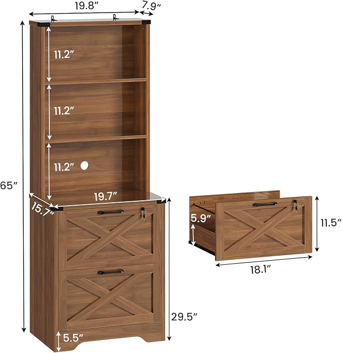 SEDETA 2 Drawer File Cabinet - Image 2